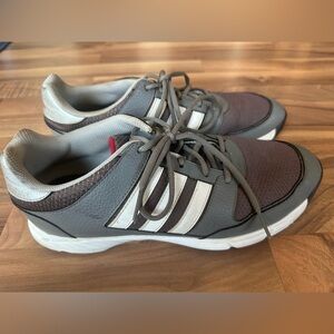 Men’s Adidas Gray and White Soft Spike Golf Shoes Size 12 EUC